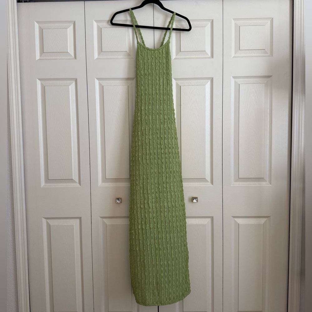 Green Sleeveless Maxi Dress